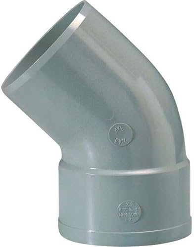 Raccord PVC gris coudé 45° - diamètre 63 mm - Simple emboîture - Girpi