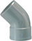 Raccord PVC gris coudé 45° - diamètre 63 mm - Simple emboîture - Girpi