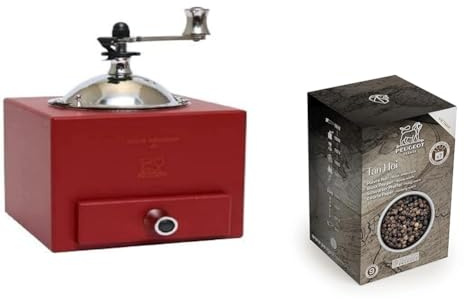 PEUGEOT - Moulin à Poivre Roellinger 13 cm+Sélection Epices - Poivre Noir du Vietnam - Poivre Tan Hoi - Origine Vietnam - Innovation Sachets Fraîcheur Triple Protection