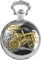 Excellanc Elegante Taschenuhr Traktor Trecker Treckerfahrer Bauer Landwirtschaft Motiv + Kette und Clip Weiß Silber Gold Analog Sprungdeckel Quarz 94000042001