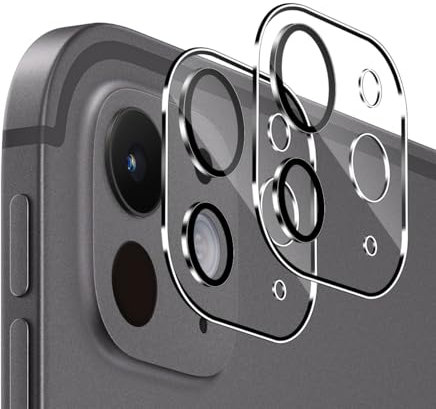 GEEMEE 2 Stück Kameraschutz für Panzerglas kompatibel mit iPad Pro 11 Zoll/13 Zoll 2024, 9H Härte Kratzresistent Kamera Schutzfolie (Schwarz), HD Klarheit Vollabdeckung Kameralinsen Glas Folie