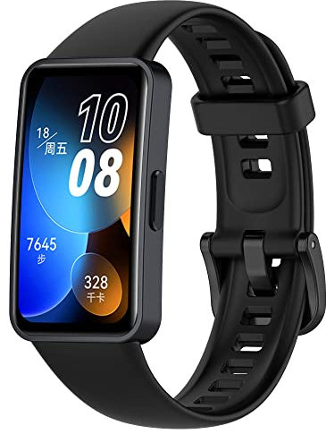 KUTEWEU Bracelet Compatible avec Huawei Band 9/Huawei Band 8 Bracelets, Silicone de Montre en Souple Réglable de Remplacement pour Huawei Band 9/Huawei Band 8 (Noir)