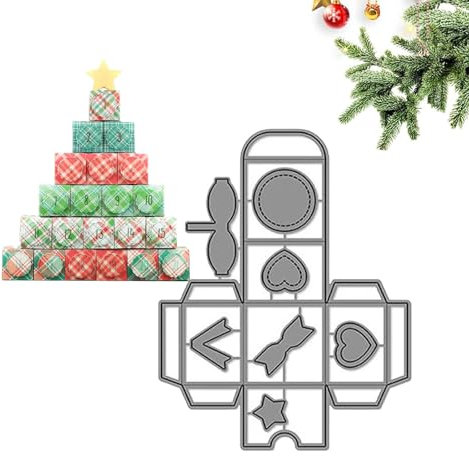 Onlvmyur Stanzschablone Box Weihnachten Stanzschablone Faltbox Geschenkbox Stanzschablone Cutting Stanzschablonen Schachteln Box für DIY Scrapbooking Geschenktüte
