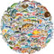 100 Stück lustige Fischangel-Aufkleber, Fischangeln, Partyzubehör, Geburtstagsparty-Dekorationen, Geschenke, wasserdicht, Vinyl, Gone Fishing-Aufkleber für Kinder, für Wasserflasche, Laptop