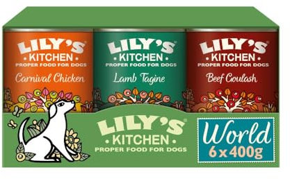 Lily's Kitchen Dog Wet Tins World Dishes Multipack 6 x 400 g