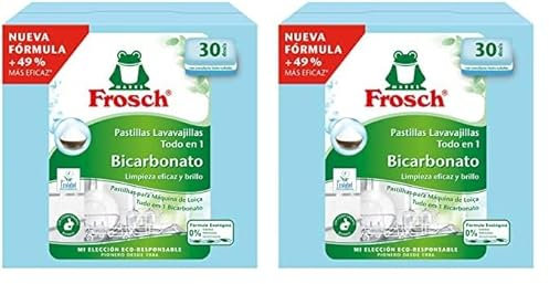 Frosch Lavavajillas a Maquina Pastillas Bicarbonato de Sodio - 540 gr (Paquete de 2)