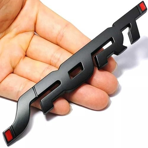 Auto Sport Emblem Badge Sticker Aufkleber Logo 3D Motorsport Schwarz Schriftzug