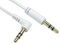 World of Data 5m Right Angle to Straight 3.5mm Audio Jack Cable - - 24k Gold Plated - Audio - Stereo - Male to Male - WHITE coloured