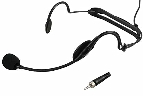 PULSE HSM‑700‑LJ Headset Microphone – Cardioid Vocal Headset with Adjustable Headband, Flexible Boom & 3.5mm Locking Jack Connector