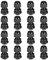 sourcing map 16Pcs PG7 Cable Gland Waterproof Plastic Joint Adjustable Locknut Black for 3mm-6.5mm Dia Cable Wire