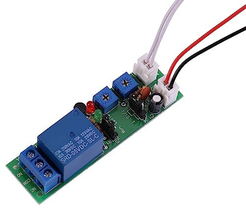 FTVOGUE Relais-Modul, Schalter, Zeitschaltuhr, Ein-/Aus-Schalter, DC 5 V, 12 V, 24 V, verstellbar, für wiederholtes Testmodul (DC5 V, 0 – 30 min)