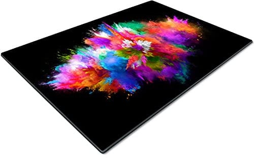 Glass Chopping Board | Kitchen Worktop Protector | Multifunctional Cutting Board | Work Top Savers | Kitchen Accessories | Extra Large | Black Pink Purple Teal