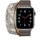 Aergood Cuir Bande,Compatible avec Apple Watch Bracelets 38/40/41mm 42/44/45mm, Double Tour Bracelet de pour iwatch Series 7 6 5 4 3 2 1 SE(42/44/45mm,Gris/Motif)