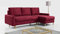 MKS MEBLE Ecksofa - L-Form Sofa mit Schlaffunktion - Wohnlandschaft L Form, Ecksofa mit Schlaffunktion und Bettkasten, Schlafsofa mit Bettkasten, Couch mit Schlaffunktion - Rot LANG