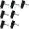 Haven Heritage Door Handles Internal Victorian Scroll Lever Latch in Matt Black - Long Back Plate Size 150mm x 40mm Sold in Pairs (7)