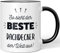 JUNIWORDS Tasse, So sieht der beste Dachdecker der Welt aus!, Schwarz (5847705)