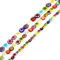 Generic Millefiori Glasperlen, 150 Stück, 6 mm, 8 mm, 10 mm, Rund, Glas, Blumenform, Lochgröße: 1,0 mm