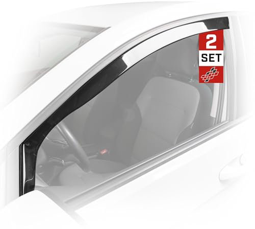 WALSER Premium Auto Windabweiser für VW Golf VIII 07/2019-Heute, Golf VIII Variant 08/2020-Heute, Passform Regenabweiser Set für Fahrer- und Beifahrerseite, Auto Windabweiser 2 STK.