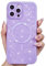 Svanove Glitter Case for iPhone 13 Pro Max Phone Case Magnetic Compatible with Magsafe, Sparkle Bling Shiny Cute Girly Design, Aesthetic Slim Soft TPU Mag Cover for Women Girl, Lilac Purple Lavender