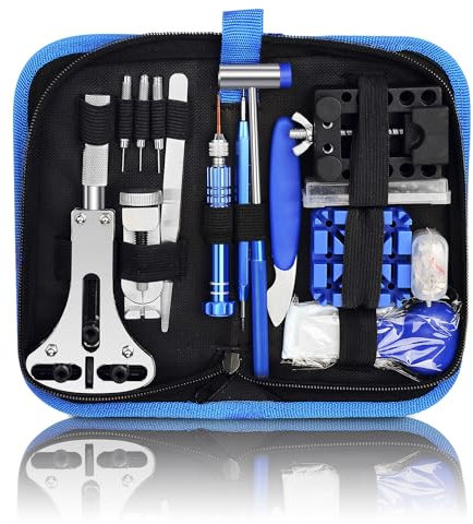 ACBAGI Watch Repair Tool Kit Watch Tool Set for Watch Back and Link Removal Battery Replacement Strap Adjustment Case Opener Screwdriver Set Opening Tool