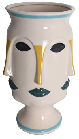 Vase Kopf Gesicht Blumenvase Gefäss Keramik Objekt Frauengesicht 40cm lup165 Palazzo Exklusiv