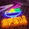 NOXET Ramen Segno Neon Noodle Open Luci al Neon per la decorazione della parete Ramen Neon Light Sign Colorful LED Sign Luci per Ramen Giapponese Luci al Neon per il ristorante Kitchen Club Party