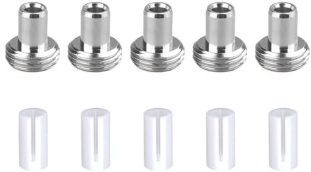 LIAYTRSS 10pcs Adaptateurs de Localisateur Visuel de Défauts - 5PCS Tube en céramique et 5PCS tête en métal, Accessoires de Testeur fibre optique