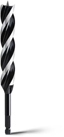 1 x 9 Auger Drill Bit for Wood,Hex Shank Tri Flute Wood Drill Bit for Soft and Hard Wood,Plastic,Drywall and Composite Materials