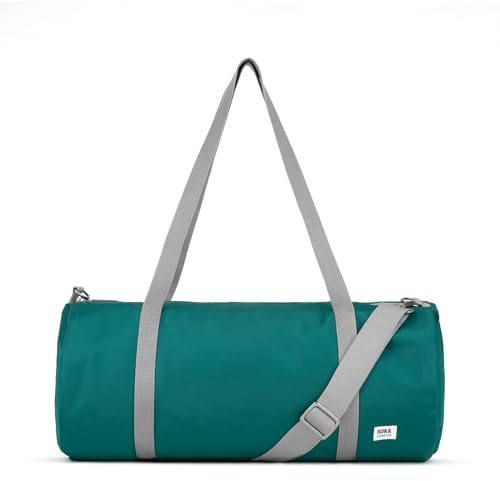 ROKA London City Medium Recycled Nylon Tote with Detachable Shoulder Strap, Teal, m, Min