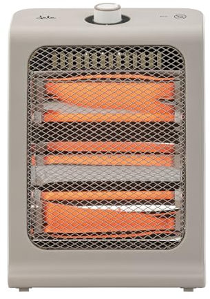 Jata JCES2460 - Calefactor Bajo Consumo. Estufa electrica 800 W con 2 Barras de cuarzo, 2 Potencias de Calor (400-800 W) Silencioso, Ahorro de Energía, Antivuelco, Asa de transporte