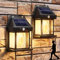 Joomer Lampe Solaire Exterieur en Tungstène, 2 Packs Lampadaire Solaire Murale Rétro avec Détecteur de Mouvement, 3 Modes Applique Solaire IP65 Étanche pour Jardin Cour Patio, Blanc Chaud
