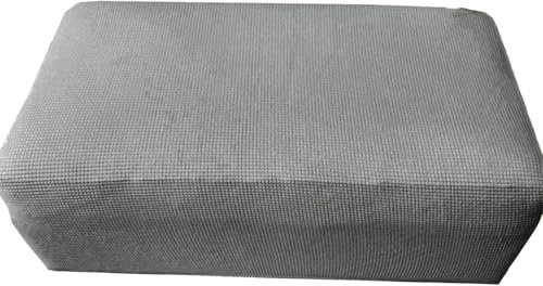adadvo Housse de Pouf Ottoman Housse Repose Pied Rectangle, Couverture pour Tabouret de Canapé Élastique, Housse Tabouret de Salon(G4,75-85x75-85x40-50)