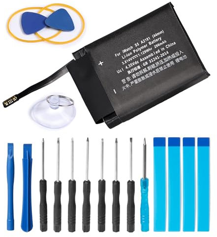 SHAWOROCE Battery A2181 Compatible with Apple iWatch Watch S5 Serie 5 SE 44mm A2093 A2095 A2157 A2352 A2354 A2356 GPS + Cellular Rechargeable Li-ion Li-Polymer Batteries (S5-44 mm-A2181)