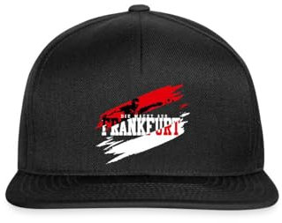 Spreadshirt Die Macht Aus Frankfurt Fußball Fan Snapback Cap, One Size, Schwarz/Schwarz