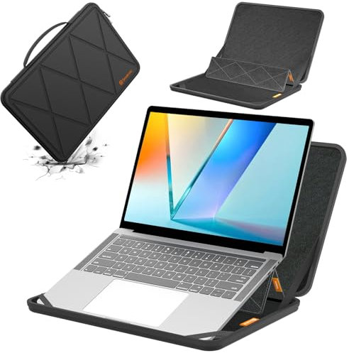 Smatree MS63 Custodia protettiva rigida in EVA con stand compatibile per 14 pollici ASUS Vivobook Flip-14, per ExpertBook B5 Flip,Zenbook Duo 14/Chromebook Flip CX3,L410/ROG Zephyrus G14