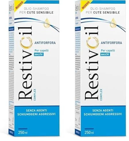 RestivOil Complex Shampoo Olio Antiforfora per Capelli Secchi con Azione Antiseborroica e Anti Prurito, 250ml (Confezione da 2)