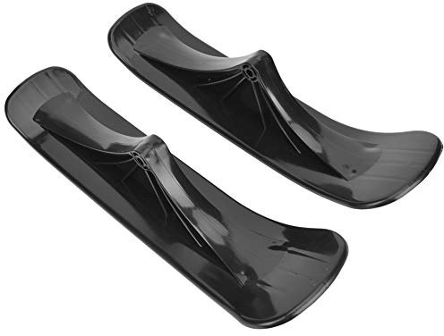 2-in-1-Schwarz-Skibrett-Schlitten für Kinder, wandelbares Outdoor-Winterscooter-Zubehör, langlebiger PE-Schneeschlitten für Laufrad, lustiges Spielzeug für den Garten für Kinder
