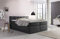 Furniture for Friends Doluna Valina Boxspringbett 180x200 cm H3 in Anthrazit niedriges Kopfteil 90 cm Ideal für Dachschrägen inkl. Visco Topper + 7 Zonen Taschenfederkern-Matratze