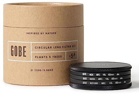 Gobe 46 mm Graufilter ND8, ND64, ND1000 - ND Filter Kit(2Peak) Black
