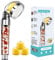 Vitamin C Shower Head with Handheld, Hard Water Softener, High Pressure Shower Head with Filter, Water Saving Spray Handheld Showerheads with 3 Balms, Base for Dry Skin & Hair