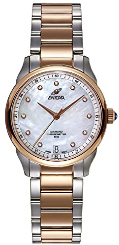 Enicar Damen Swiss COSC Automatik Chronometer Uhr (Modell Nr.:3265-50-361GCH), Mechanische, automatische Armbanduhr