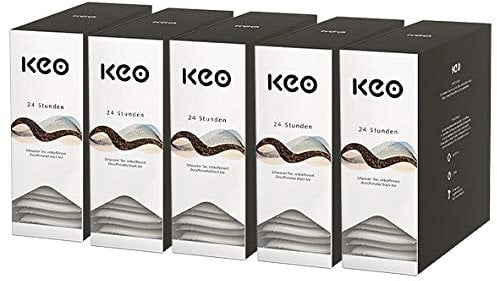 Keo Teachamp Kuvert 24 Stunden, Schwarzer Tee, entkoffeiniert / 5er Pack