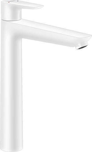 hansgrohe Wasserhahn Talis E (Armatur mit Auslauf Höhe 240 mm), Einhebel-Waschtischmischer ohne Ablaufgarnitur, Mattweiß