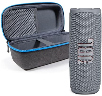 JBL Flip 6 (gris) + paquete con funda rígida protectora divvi!
