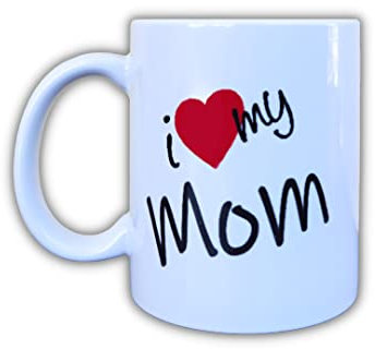 Tazza Mamma, Idea Regalo Originale in Ceramica Festa della Mamma Compleanno, 100% Made in Italy (i love my mom)