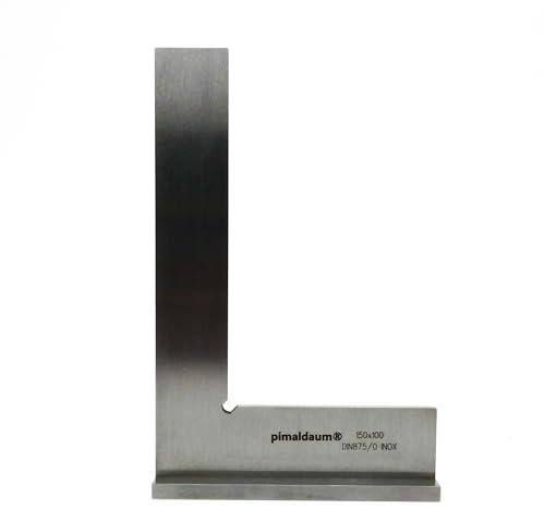 PIMALDAUM® Anschlagwinkel, 90°-Flachwinkel mit Anschlag gem. DIN 875/0, Edelstahl (Metall, 150x100 mm)