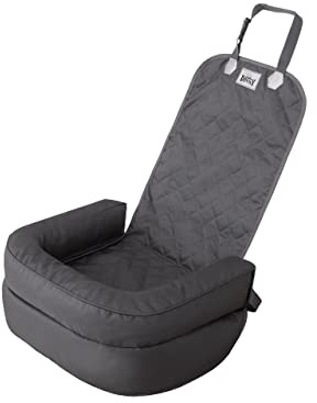 Hundeautositz, Hundebox, Hundebett, Transportboxen, Rückbank, Hundedecke, Hundekörbchen, Katzenbett, für kleine Hunde, 55 x 42 cm, Graphit Oxford