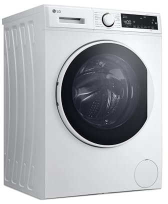 LG F2WT2008S3W - Lavadora Inverter, 8 kg, Sistema Dual Spray, 1400 rpm, Carga Frontal, Programa Super Rápido, Gran Capacidad con Fondo Reducido, Display LED, Serie 100, Color Blanco