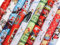 Weihnachtsgeschenkpapier mit glitzer 70cm Länge 2m - 5er Set gemischt - Geschenkpapier