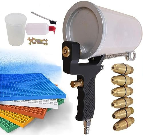 Handheld-Gelcoat-Sprühgerät, Luftspritzpistole, Gelcoat-Dump-Spritzpistole mit 6 Düsen, 1000-ml-Becher, Heimwerker-Fiberglas-Sprüh- und Beschichtungswerkzeug